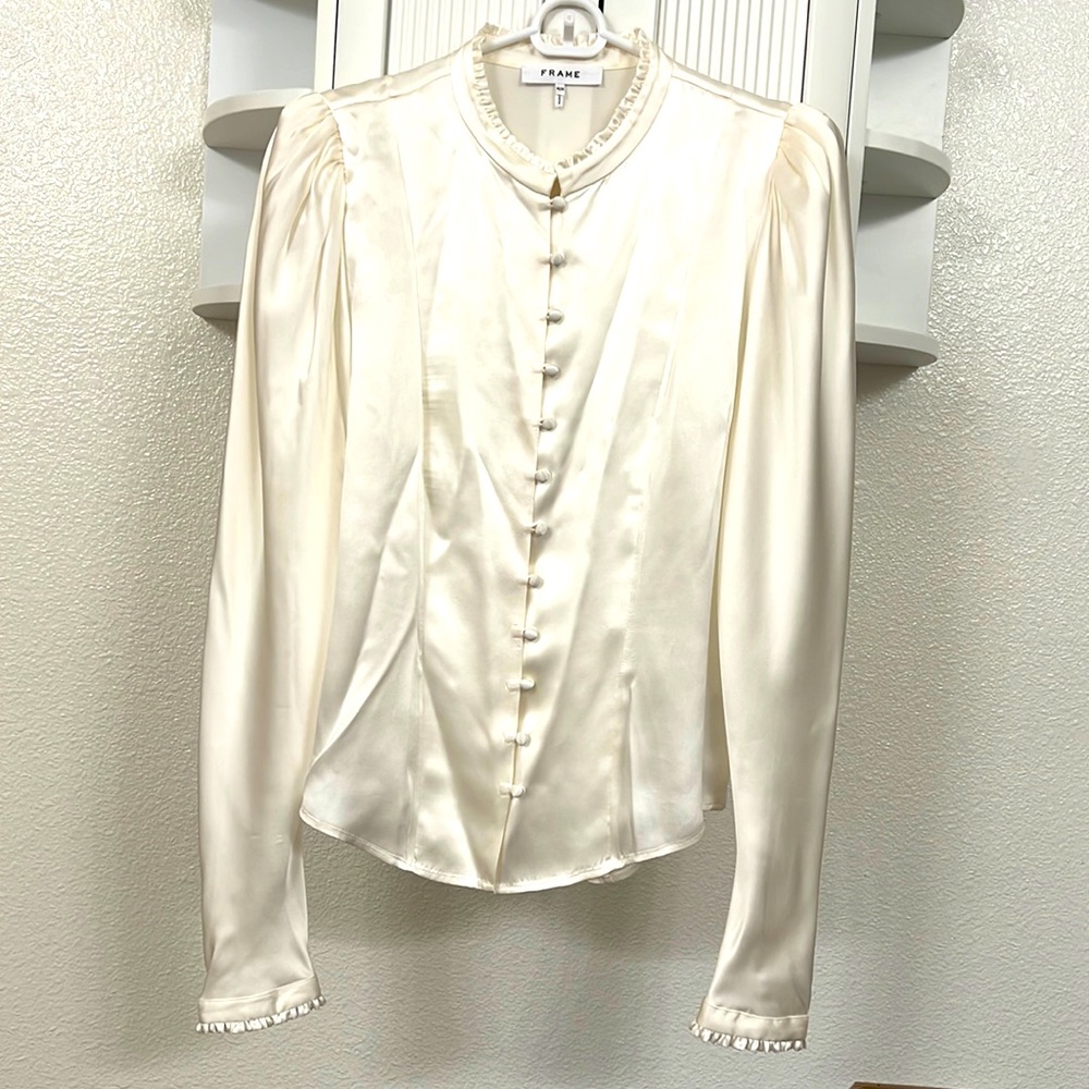 Frame Victorian Silk Blouse